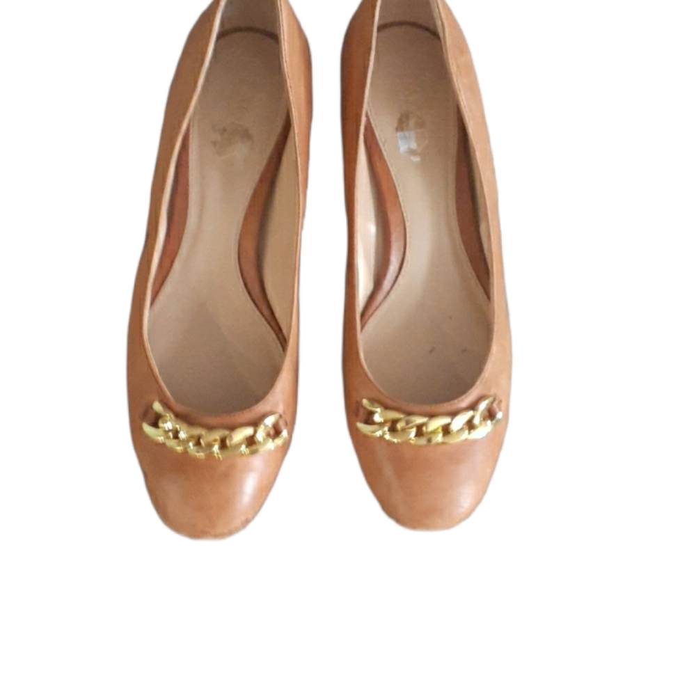 Lauren ralph Lauren tan leather pumps shoe  size 10B